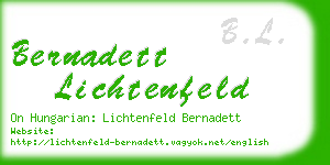bernadett lichtenfeld business card